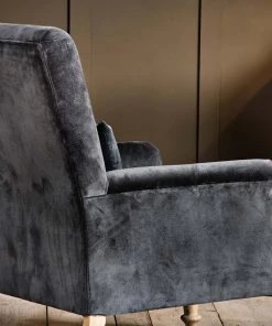 Nkuku Nalla Velvet Armchair - Moss Living Room