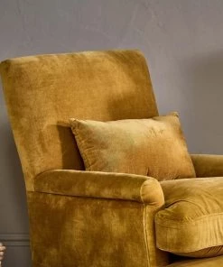 Nkuku Nalla Velvet Armchair - Ochre