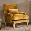 Nkuku Nalla Velvet Armchair - Ochre