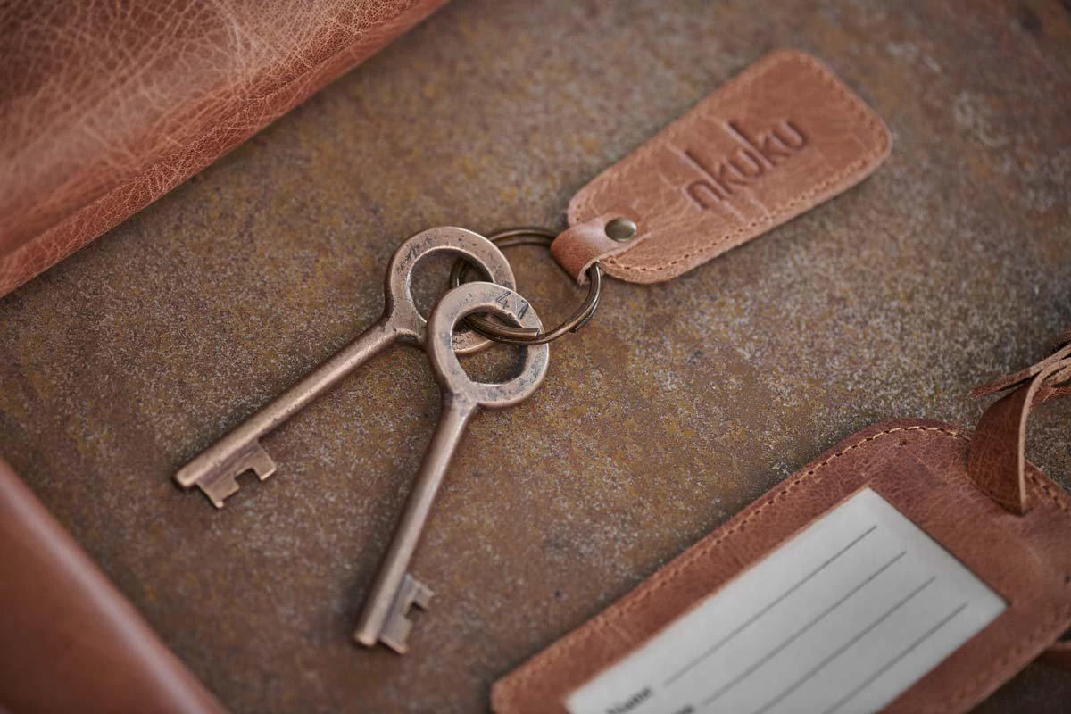 Nkuku Home Accessories Namba Leather Keyring 4 Nkuku Home Accessories Namba Leather Keyring