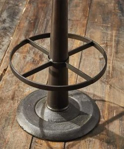 Nkuku Kitchen & Dining Room Narwana Leather Round Stool