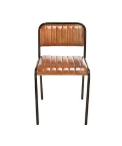 Nkuku Narwana Ribbed Leather Dining Chair
