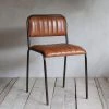 Nkuku Narwana Ribbed Leather Dining Chair