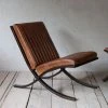 Nkuku Narwana Ribbed Leather Lounger