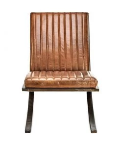 Nkuku Narwana Ribbed Leather Lounger