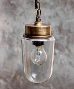 Nkuku New Arrivals Ngari Outdoor Porch Light - Antique Brass