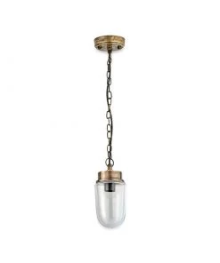 Nkuku New Arrivals Ngari Outdoor Porch Light - Antique Brass