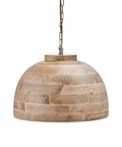 Nkuku Nika Mango Wood Pendant - Large Kitchen & Dining Room