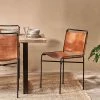 Nkuku New Arrivals Nirmi Leather Sling Back Dining Chair