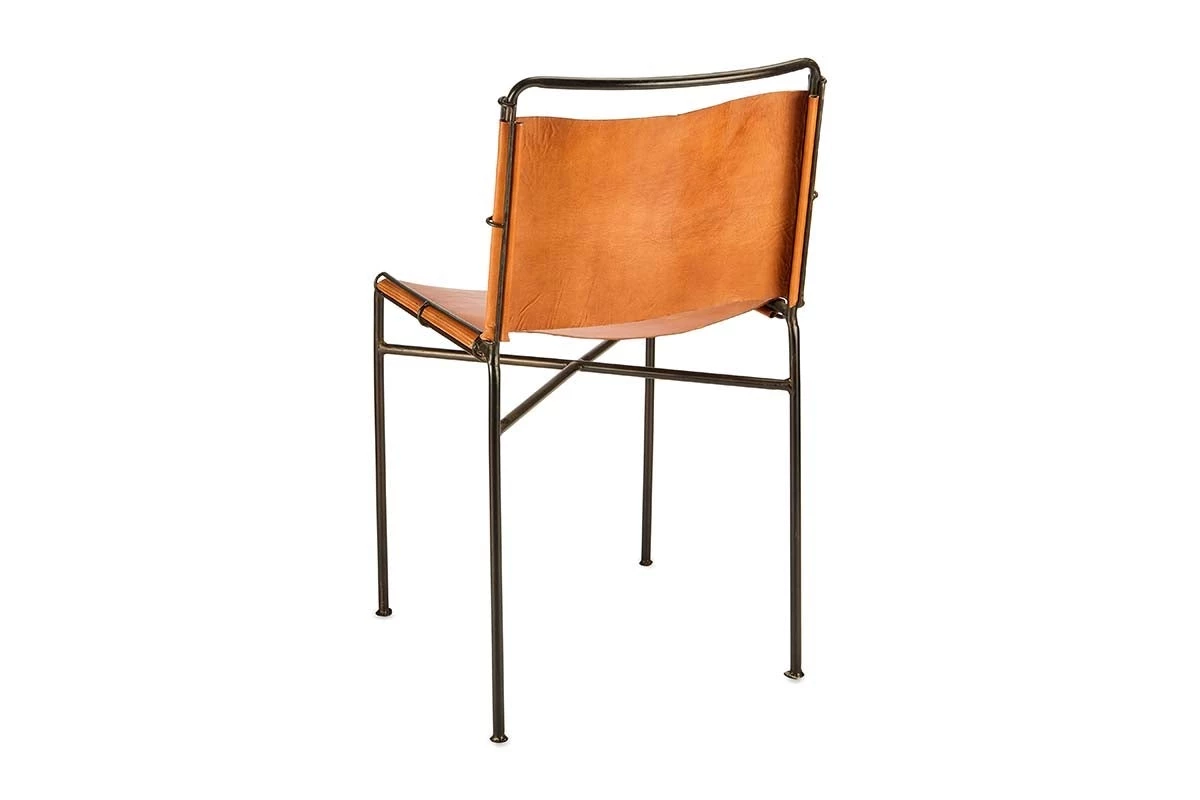 Nkuku New Arrivals Nirmi Leather Sling Back Dining Chair 10 Nkuku New Arrivals Nirmi Leather Sling Back Dining Chair