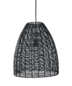 Nkuku Noko Black Wicker Conical Pendant - Medium 7 Nkuku Noko Black Wicker Conical Pendant - Medium