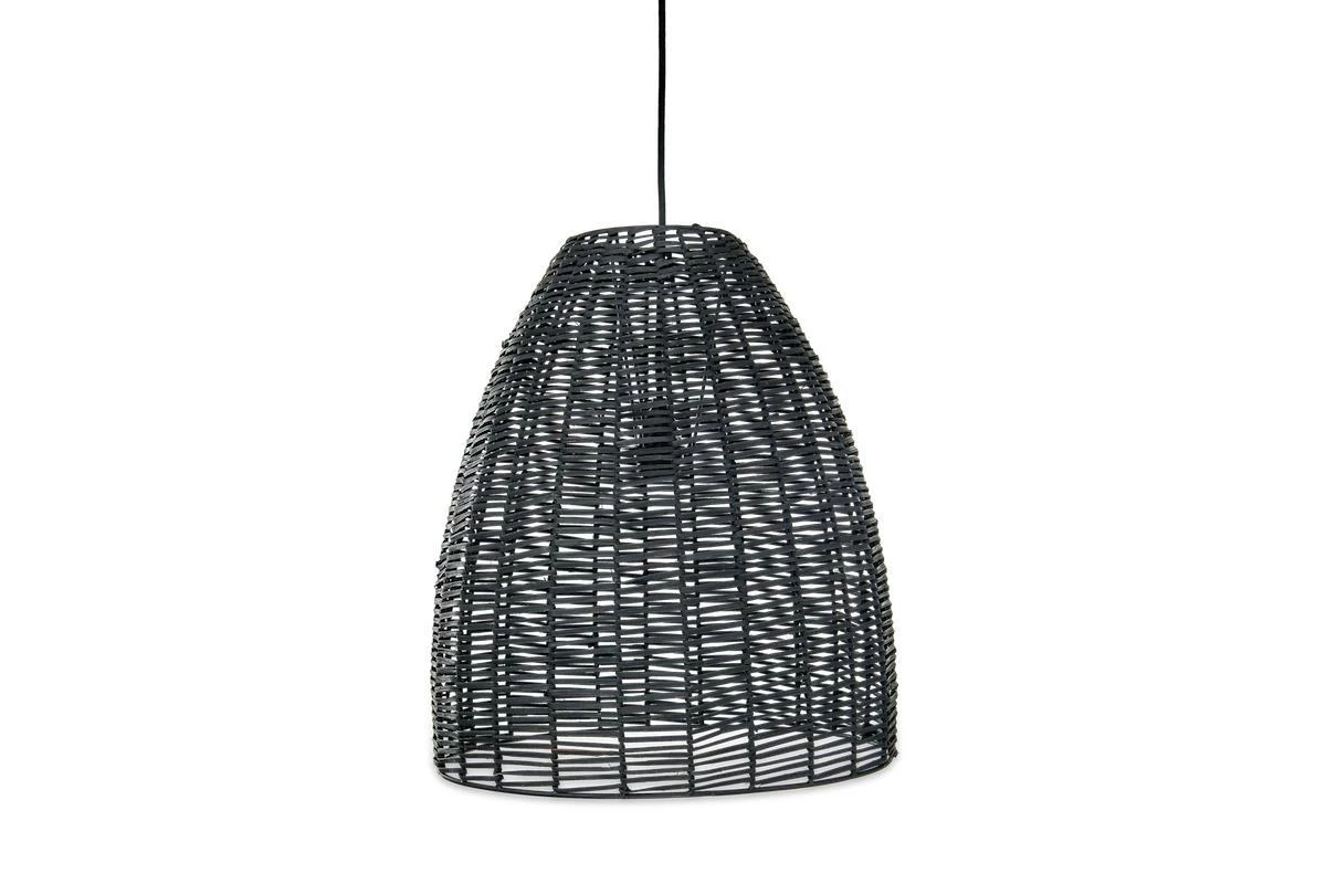 Nkuku Noko Black Wicker Conical Pendant - Medium 5 Nkuku Noko Black Wicker Conical Pendant - Medium