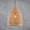 Nkuku Noko Natural Wicker Conical Pendant - Large