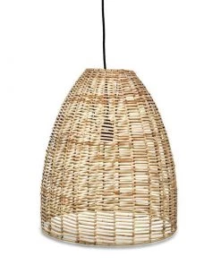Nkuku Noko Natural Wicker Conical Pendant - Medium