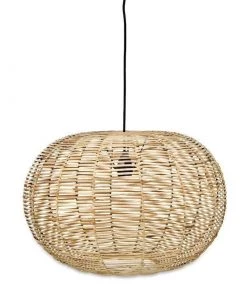 Nkuku Living Room Noko Natural Wicker Round Pendant - Large