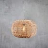 Nkuku Living Room Noko Natural Wicker Round Pendant - Large