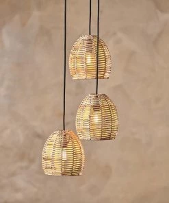 Nkuku Noko Wicker Cluster Pendant Kitchen & Dining Room