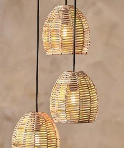 Nkuku Noko Wicker Cluster Pendant Kitchen & Dining Room