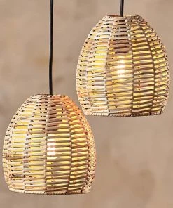 Nkuku Noko Wicker Cluster Pendant Kitchen & Dining Room