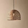 Nkuku New Arrivals Noko Wicker Dome Pendant - Small 1 Nkuku New Arrivals Noko Wicker Dome Pendant - Small