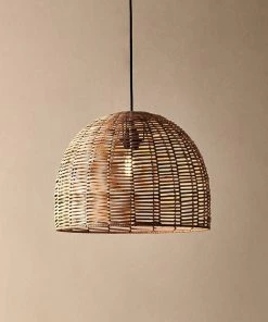 Nkuku New Arrivals Noko Wicker Dome Pendant - Small