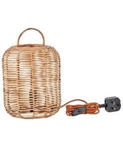 Nkuku Noko Wicker Lamp - Extra Small Bedroom