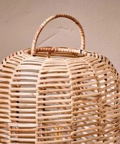 Nkuku Noko Wicker Lamp - Extra Small Bedroom