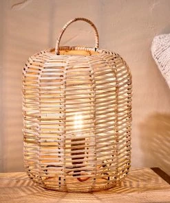 Nkuku Noko Wicker Lamp - Extra Small Bedroom