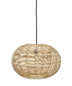 Nkuku Noko Natural Wicker Pendant - Small Round Living Room