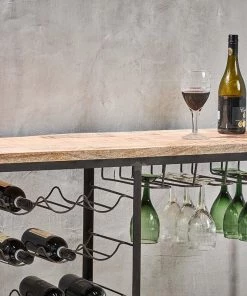 Nkuku Obra Bar With Wine Glass Storage