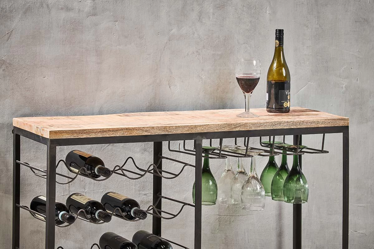 Nkuku Obra Bar With Wine Glass Storage 4 Nkuku Obra Bar With Wine Glass Storage