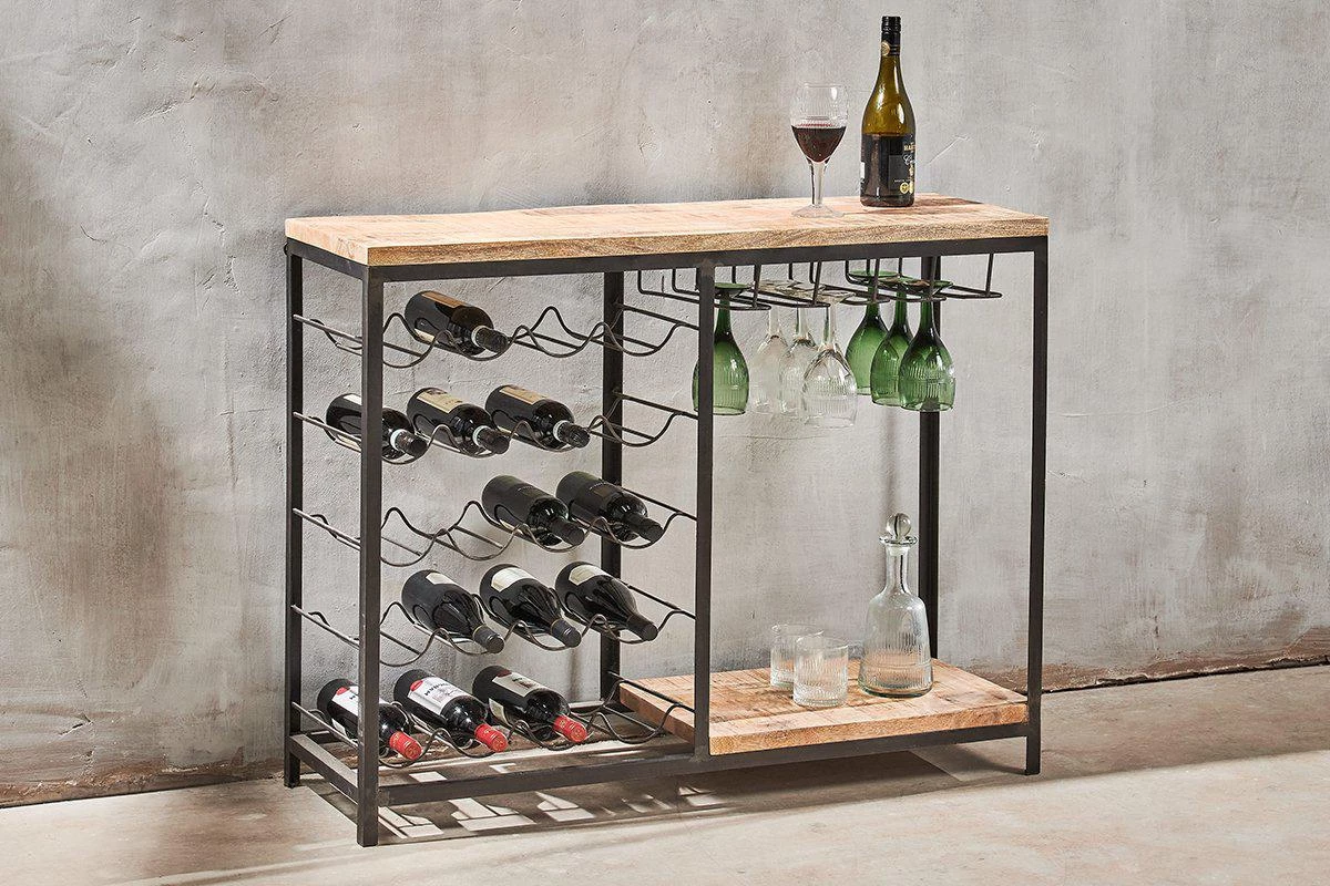 Nkuku Obra Bar With Wine Glass Storage 3 Nkuku Obra Bar With Wine Glass Storage