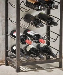 Nkuku Obra Industrial Wine Rack - Small Storage & Shelving