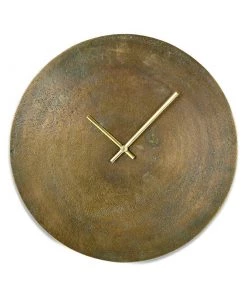 Nkuku Home Accessories Okota Wall Hung Clock - Antique Brass