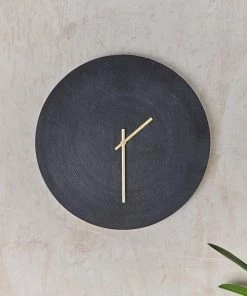 Nkuku Okota Wall Hung Clock - Black Home Accessories