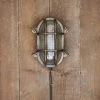 Nkuku Oshi Brass Oval Outdoor Bulkhead Light - Iron