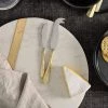 Nkuku Osko Cheese & Butter Knife Set - Brushed Gold (Set Of 2)