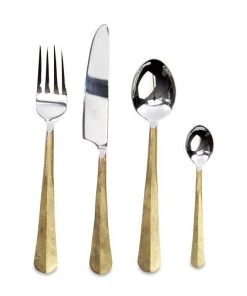 Nkuku Osko Cutlery Set - Brushed Gold (Set Of 16)