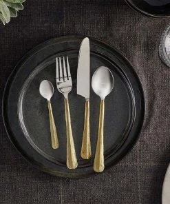 Nkuku Osko Cutlery Set - Brushed Gold (Set Of 16)