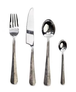 Nkuku Osko Cutlery Set - Brushed Silver (Set Of 16)