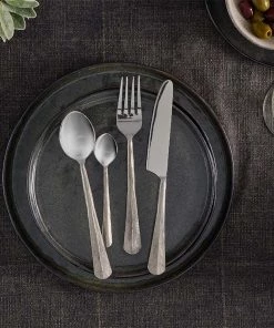 Nkuku Osko Cutlery Set - Brushed Silver (Set Of 16)