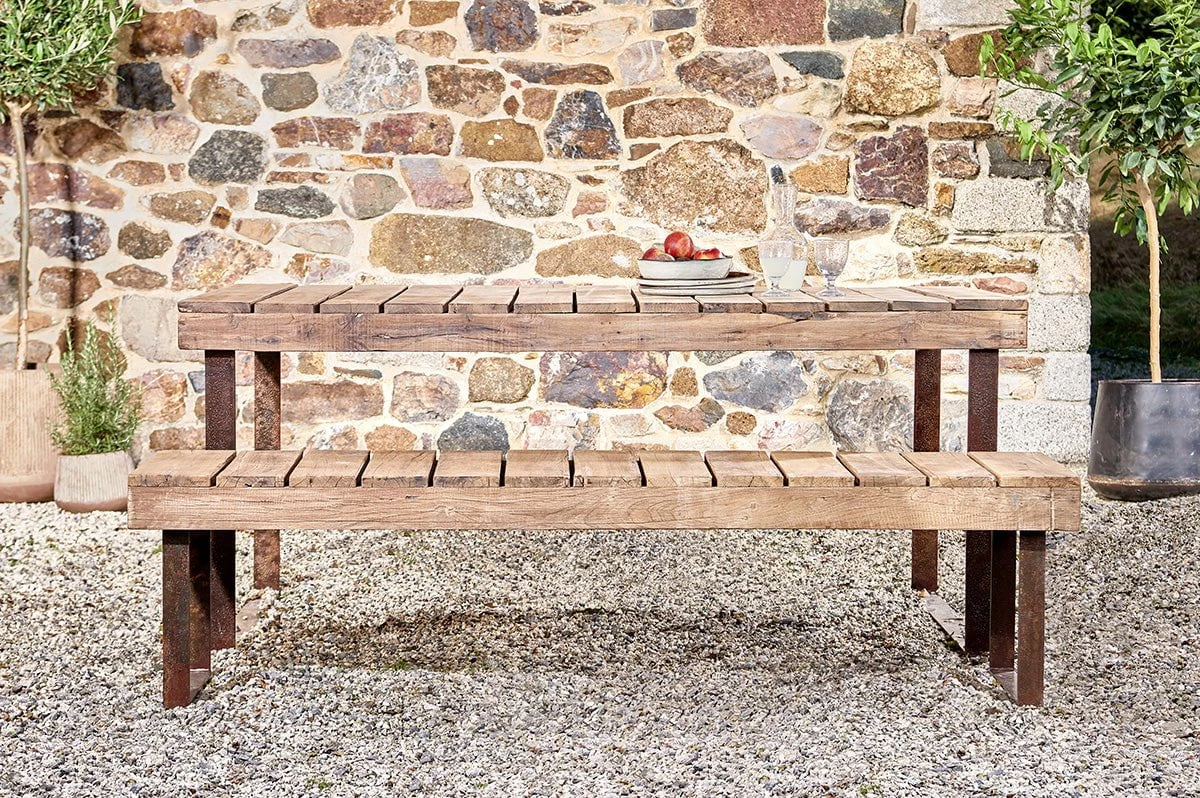 Nkuku Oso Wooden Bench - 220cm Garden Furniture 4 Nkuku Oso Wooden Bench - 220cm Garden Furniture