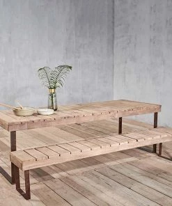 Nkuku Oso Wooden Bench - 220cm Garden Furniture 13 Nkuku Oso Wooden Bench - 220cm Garden Furniture
