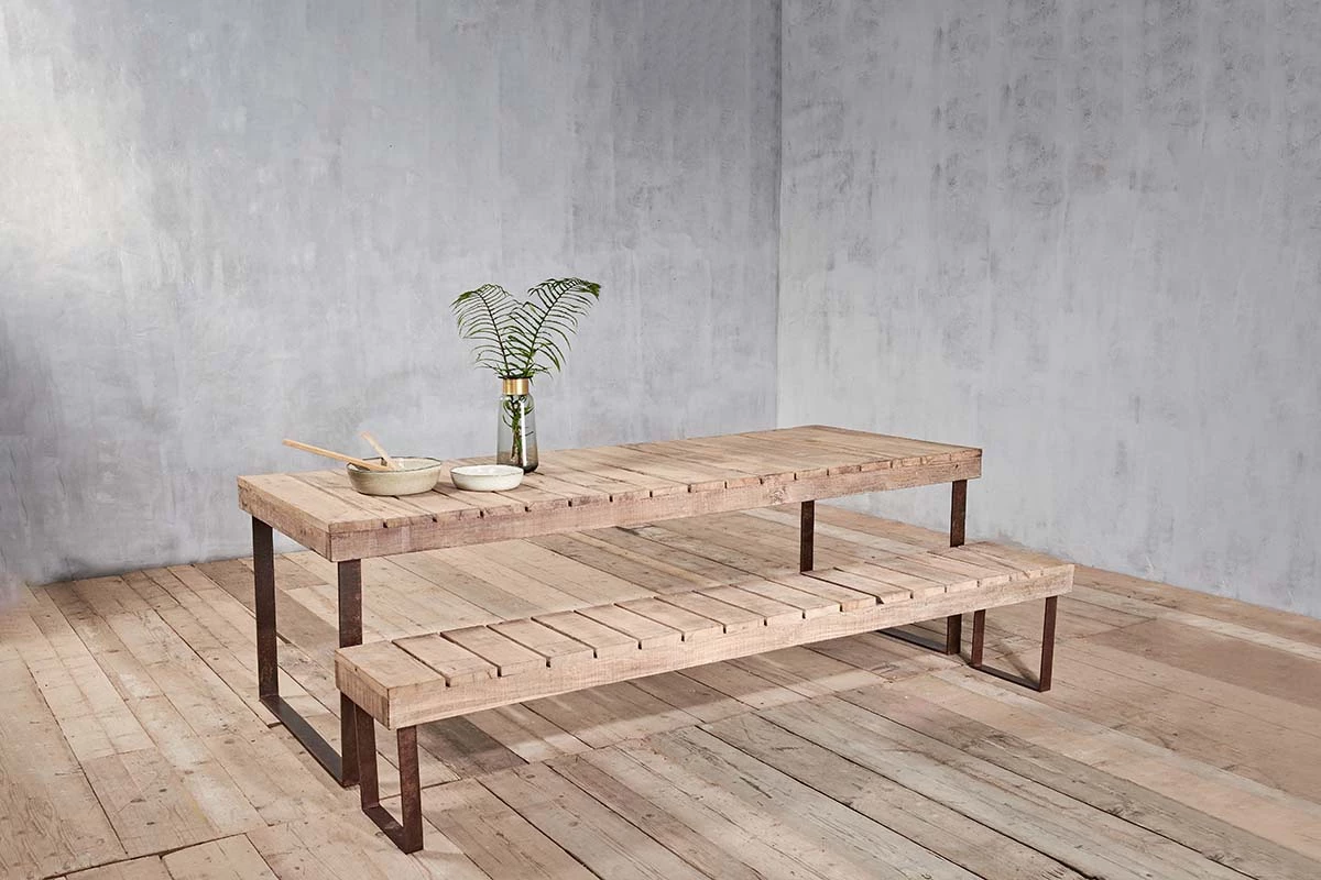 Nkuku Oso Wooden Bench - 220cm Garden Furniture 6 Nkuku Oso Wooden Bench - 220cm Garden Furniture