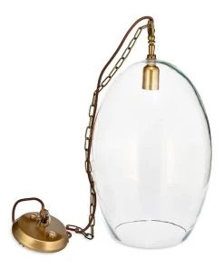 Nkuku Otoro Glass Pendant - Large Oval Living Room