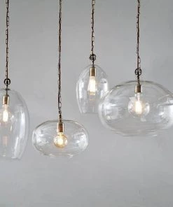 Nkuku Otoro Glass Pendant - Large Oval Living Room