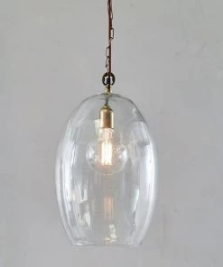 Nkuku Otoro Glass Pendant - Large Oval Living Room