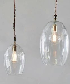 Nkuku Otoro Glass Pendant - Large Oval Living Room