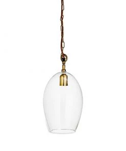 Nkuku Otoro Glass Pendant - Small Oval Living Room