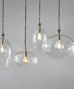 Nkuku Otoro Glass Pendant - Small Round Living Room